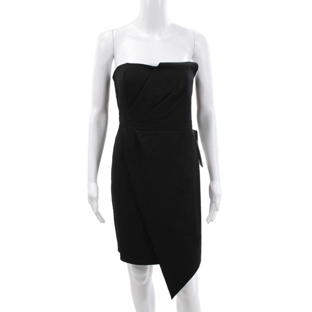 Love by Design Womens Sheath Dress Black Off Shoulder Sleeveless Short Size M